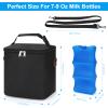 Accmor Breastmilk Cooler Bag with Ice Pack, Baby Bottle Cooler Bags, Insulated Bottle Cooler Tote Bags On The Go, Fits 6 Large 9oz Bottles, for Nursing Mom Daycare Travel, Black view 4