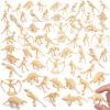 HFKPJRT 65 Pcs Dinosaur Bones for Sandbox, Mini Dinosaurs Bones for Kids, Mini Dinosaur Skeleton Figures for Science Play, Dino Fossil Toys for Dino Sand Dig, Party Favor, Cake Topper Decoration view 1
