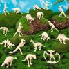 HFKPJRT 65 Pcs Dinosaur Bones for Sandbox, Mini Dinosaurs Bones for Kids, Mini Dinosaur Skeleton Figures for Science Play, Dino Fossil Toys for Dino Sand Dig, Party Favor, Cake Topper Decoration view 3