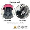 Feliliber Infant Insert Liner Seat Cushion Compatible with Doona/Graco Snugride/Evenflo Pivot/Chicco Keyfit/Britax-Head and Body Support Skin Friendly Breathable Mesh Fabric (Black) view 3