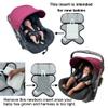 Feliliber Infant Insert Liner Seat Cushion Compatible with Doona/Graco Snugride/Evenflo Pivot/Chicco Keyfit/Britax-Head and Body Support Skin Friendly Breathable Mesh Fabric (Black) view 4