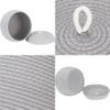 Sea Team Round Cotton Rope Storage Basket with Lid, Decorative Woven Storage Bin, Pot, Caddy, Organizer, Container for Snacks, Towels, Plants (Grey, Small/2-Pack) view 4