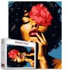 1000 Piece Jigsaw Puzzles for Adults African American Lady Painting Jigsaw Puzzle Flowers 1000 Pieces Puzzles Game Black Woman Girl Flower Wall Decor DIY Craft Puzzle Woman Portrait Art view 1