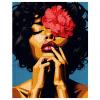 1000 Piece Jigsaw Puzzles for Adults African American Lady Painting Jigsaw Puzzle Flowers 1000 Pieces Puzzles Game Black Woman Girl Flower Wall Decor DIY Craft Puzzle Woman Portrait Art view 2