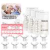 Nursi Luna Flange Sizing Kit with Flange Inserts 13/15/17/19/21mm 10PCS, Nipple Ruler, Breastmilk Storage Bags 60, Silicone Flanges Insert for 24mm Flange/Shield, Breastfeeding Essentials for New Mom view 1