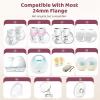 Nursi Luna Flange Sizing Kit with Flange Inserts 13/15/17/19/21mm 10PCS, Nipple Ruler, Breastmilk Storage Bags 60, Silicone Flanges Insert for 24mm Flange/Shield, Breastfeeding Essentials for New Mom view 4