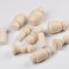 50 Log Color Wooden Man DIY Children Painted Wooden Dolls Hand-Painted Wooden Figures (68 * 32MM Wood Color) view 4
