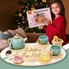 Custom Name Toddler Toys Tea Set for Kids, 15 Pcs Wooden Afternoon Tea Play Set for Little Girls Boys Princess Tea Party Time Toy Kitchen Pretend Play, Gifts for Daughter Son view 4