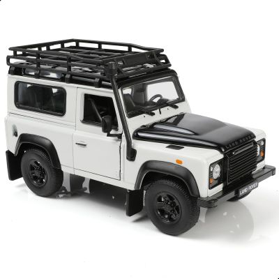 Risopen Compatible for Land Rover Defender Off-Road 1:24 Car Toy White Alloy Metal Diecast Classic Vehicle Model Toy Mini Luxury Vehicle Model Collection and Gift for Aldult Kid or Children