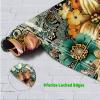 JANENFNA TCG Playmat with Card Zones 24 x 14in with Free Storage Bags Mousepad Compatible for MTG Trading Card Game Play Mats Smooth Rubber Surface Board Game Mat, Various Flowers Paisley view 3