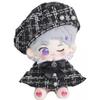 niannyyhouse 20cm Plush Doll Clothes Hat Poncho Shawl Outfit 8in Doll Dress Up (Yellow) view 3