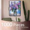 1000 Piece Jigsaw Puzzles for Adults, Purple Lilac in a Glass Vase Jigsaw PuzzlesBlue Flowers with Green Leaves PuzzleChallenging Family Activity Perfect for Game NightsFloral Puzzle Wall Art Decor view 3