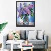 1000 Piece Jigsaw Puzzles for Adults, Purple Lilac in a Glass Vase Jigsaw PuzzlesBlue Flowers with Green Leaves PuzzleChallenging Family Activity Perfect for Game NightsFloral Puzzle Wall Art Decor view 4
