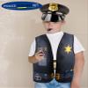 8 Pcs Kids Police Costume Set Police Vest Hat Prop Toys Police Officer Dress Up for Boys Police Career Day Halloween Party view 4