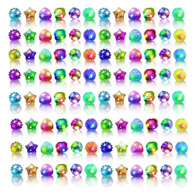 Party Favors 48 Pcs Light Up Rings, Glow In The Dark Party Supplies, 6 Style Flashing Glow In The Dark Rings for Adults & Kids, LED Ring for Birthday Party Favors, Concert, Raves, Halloween, Christmas