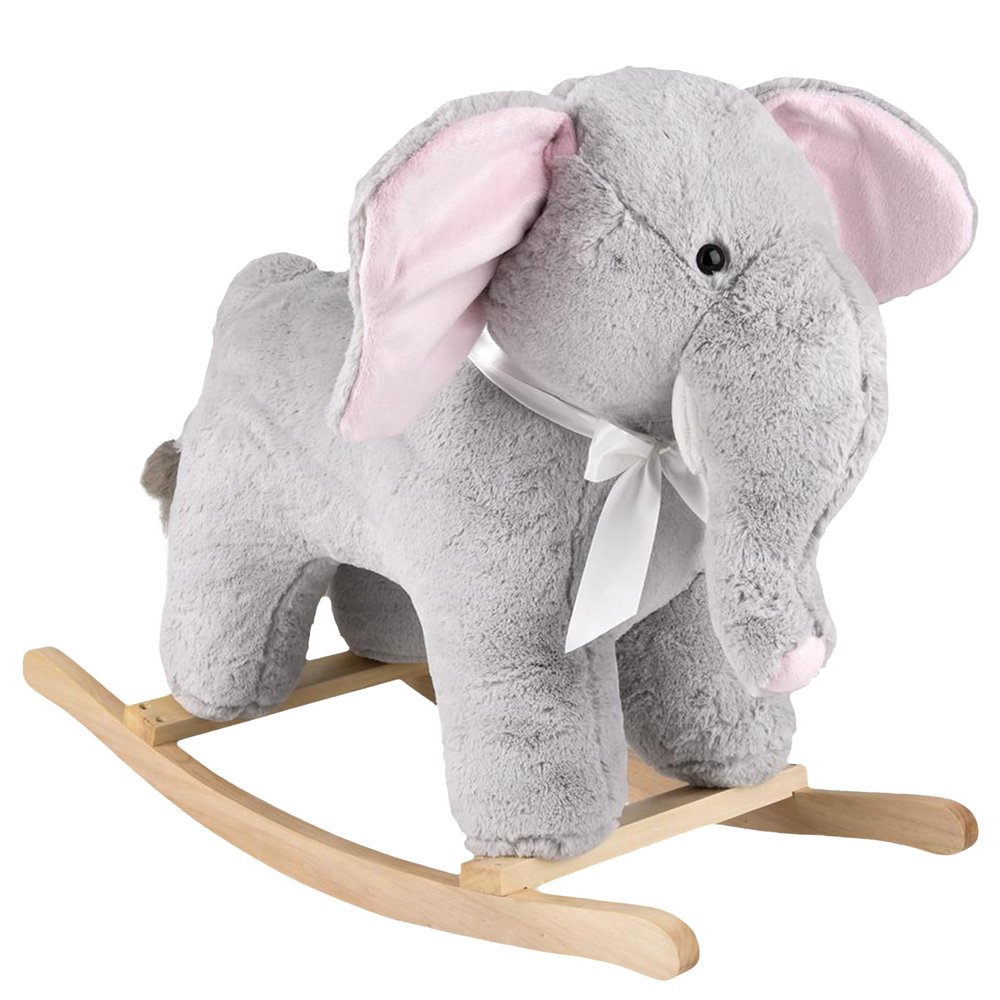 Ellis Elephant Rocker Ride on Toy, Animal Toys Toddler Rocker, Stuffed Jungle Animal Rockers for Babies and Toddlers, Stuffed Rocking Animal for 18+ Month Old (Ellis Elephant) Forest & Twelfth