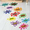 11 Sheets Inspirational Quotes Floor Decals,Ink Splatter Splotches Wallpaper Motivational Hopscotch Game Stickers Positive Saying Wall Decals for Classroom School Kindergarten Bedroom Nursery Floor view 1