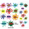 11 Sheets Inspirational Quotes Floor Decals,Ink Splatter Splotches Wallpaper Motivational Hopscotch Game Stickers Positive Saying Wall Decals for Classroom School Kindergarten Bedroom Nursery Floor view 2