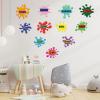 11 Sheets Inspirational Quotes Floor Decals,Ink Splatter Splotches Wallpaper Motivational Hopscotch Game Stickers Positive Saying Wall Decals for Classroom School Kindergarten Bedroom Nursery Floor view 4