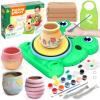 Aujazyble Pottery Wheel for Kids - Complete Pottery Painting Kit Arts and Crafts for Kids Ages 8-12 with 3 Pack Air Dry Clay Art Supplies Toys for Girls Boy Birthday Gift for 6 7 8 9 10 11 12+ view 1