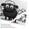 Wooden Puzzle Cartoon Black White Sheep Jigsaw Puzzles 1000 Pieces for Adults Personalized Picture Puzzle Photo Puzzle for Adult Family Wedding Graduation, Puzzles Gifts view 2