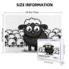 Wooden Puzzle Cartoon Black White Sheep Jigsaw Puzzles 1000 Pieces for Adults Personalized Picture Puzzle Photo Puzzle for Adult Family Wedding Graduation, Puzzles Gifts view 3