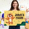Customized Kid Room Sign, Personalized Name For Bedroom Nursery Room Wall Decor Kids With Tiger Sign, 14x20 Inches, Rust Free ACM, Fade Resistant, Made in USA by My Sign Center view 3