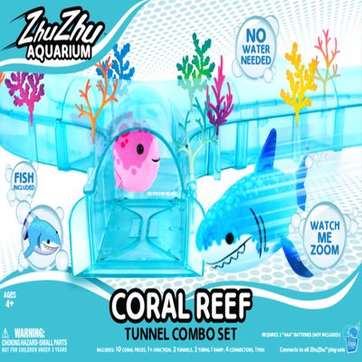 Zhu Zhu Aquarium Coral Reef Tunnel Playset w/ Fish Included