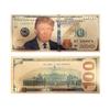 100 USD President Donald Trump Collectible Gold Plated Fake Bank Note view 1