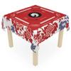Generic Red Mahjong mat, Red and blue Chinoiserie Design, Chinoiserie Style Tablecloth, size 55.1"" by 55.1"", Mahjong Chinoiserie with instructions view 2