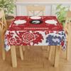 Generic Red Mahjong mat, Red and blue Chinoiserie Design, Chinoiserie Style Tablecloth, size 55.1"" by 55.1"", Mahjong Chinoiserie with instructions view 4