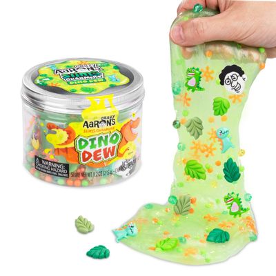 Crazy Aaron's Slime Charmers - Dino Dew - Bright Green Water Slime, Sensory Toys for Kids - Creative and Endless Fun, Stress Relief Therapy, Gifts for Girls and Boys - Made in USA