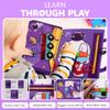 Busy Board for Toddlers 24 | Montessori Busy Book for Ages 35 | Alphabet, Numbers, Colors & Time Learning Toy | Educational Gift for Boys & Girls - Premium Material - Christmas Secret Santa Gift view 3
