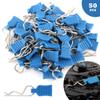 GDOOL 50 Pieces 1mm Universal RC Body Clips with Pull Tabs Car Clips RTR Clip Pins H165 Spare Parts for 1:14 1:16 1:18 Scale Redcat HPI Himoto HSP Exceed RC Car SCX24 TRX4M Truck (Blue) view 2