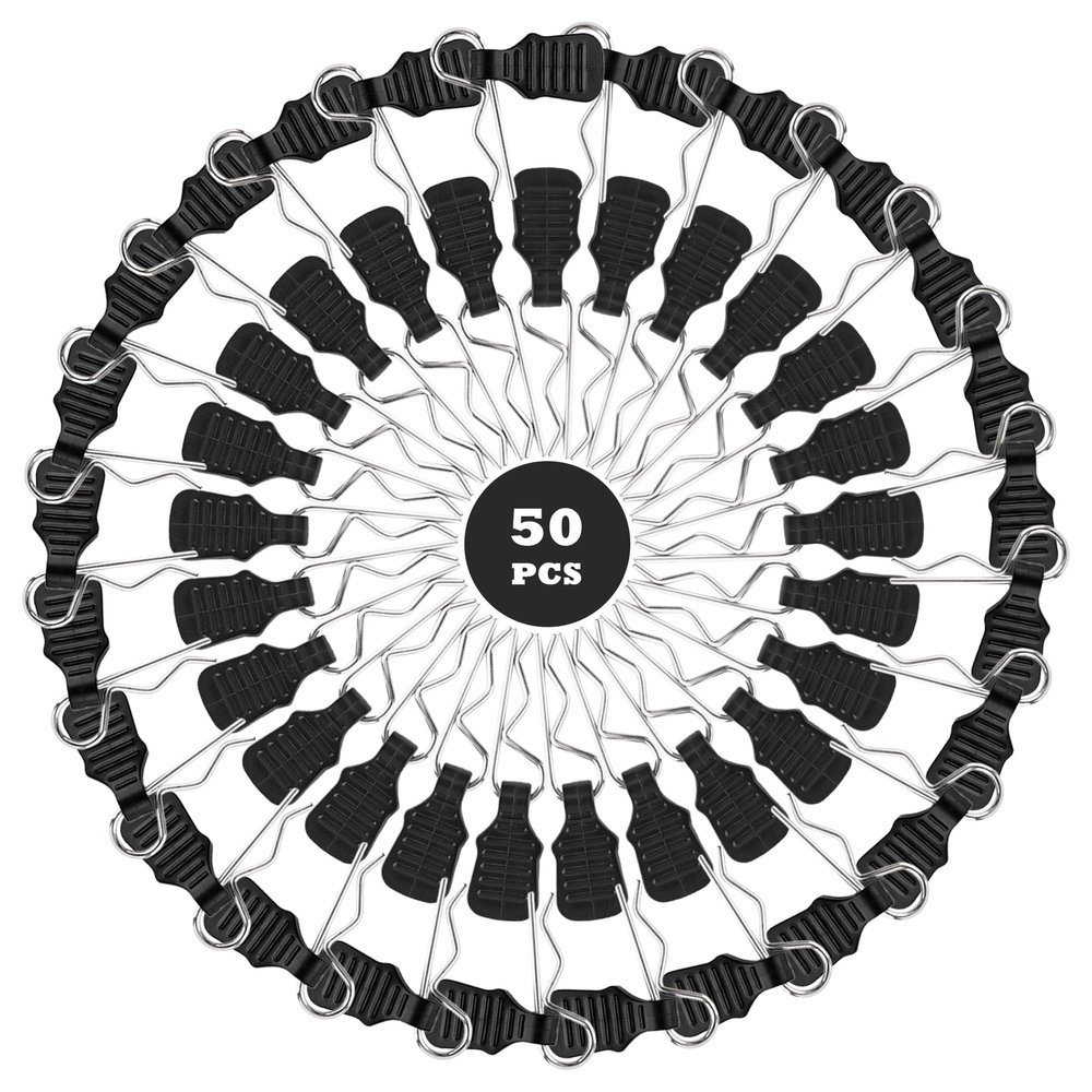50 Pieces 1.4mm Universal RC Body Clips with Pull Tabs Car Clips RTR Clip Pins H165 Assembly Spare Parts for 1:8 1:10 1:12 Scale Redcat HPI Himoto HSP Exceed RC Car Parts Truck Buggy(Black)