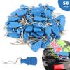 50 Pieces 1.2mm Universal RC Body Clips with Pull Tabs Car Clips RTR Clip Pins H165 Assembly Spare Parts for 1:8 1:10 1:12 Scale Redcat HPI Himoto HSP Exceed RC Car Parts Truck BuggyBlue view 2