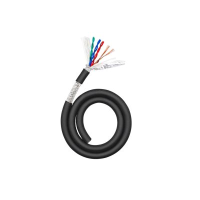 1M High Flexible Tow Twisted-Pair Shielded Cable 2 core 4 core 8 core 10 core 16 core Servo Encoder Control Cable(Color:0.2mm,Size:2core)