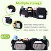 AEMIDAY Double Stroller Organizer Compatible with BOB Duallie and Baby Jogger City Mini GT2 Double Stroller, Double Baby Stroller Accessories with 2 Cooler Pockets , Black(Empty Bag) view 4