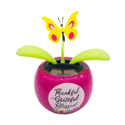 Solar Powered Dancing Flower Toy, Solar Dancer Figure, Solar Swinging Flip Flap Flower Animated Bobblehead Dancer Toy, Car Windowsill Decoration Desktop Solar Dancing Ornament Sun Catcher