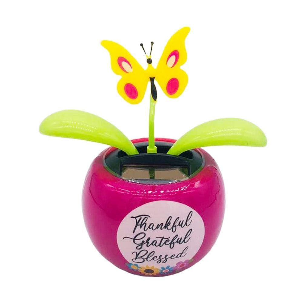 Solar Powered Dancing Flower Toy, Solar Dancer Figure, Solar Swinging Flip Flap Flower Animated Bobblehead Dancer Toy, Car Windowsill Decoration Desktop Solar Dancing Ornament Sun Catcher