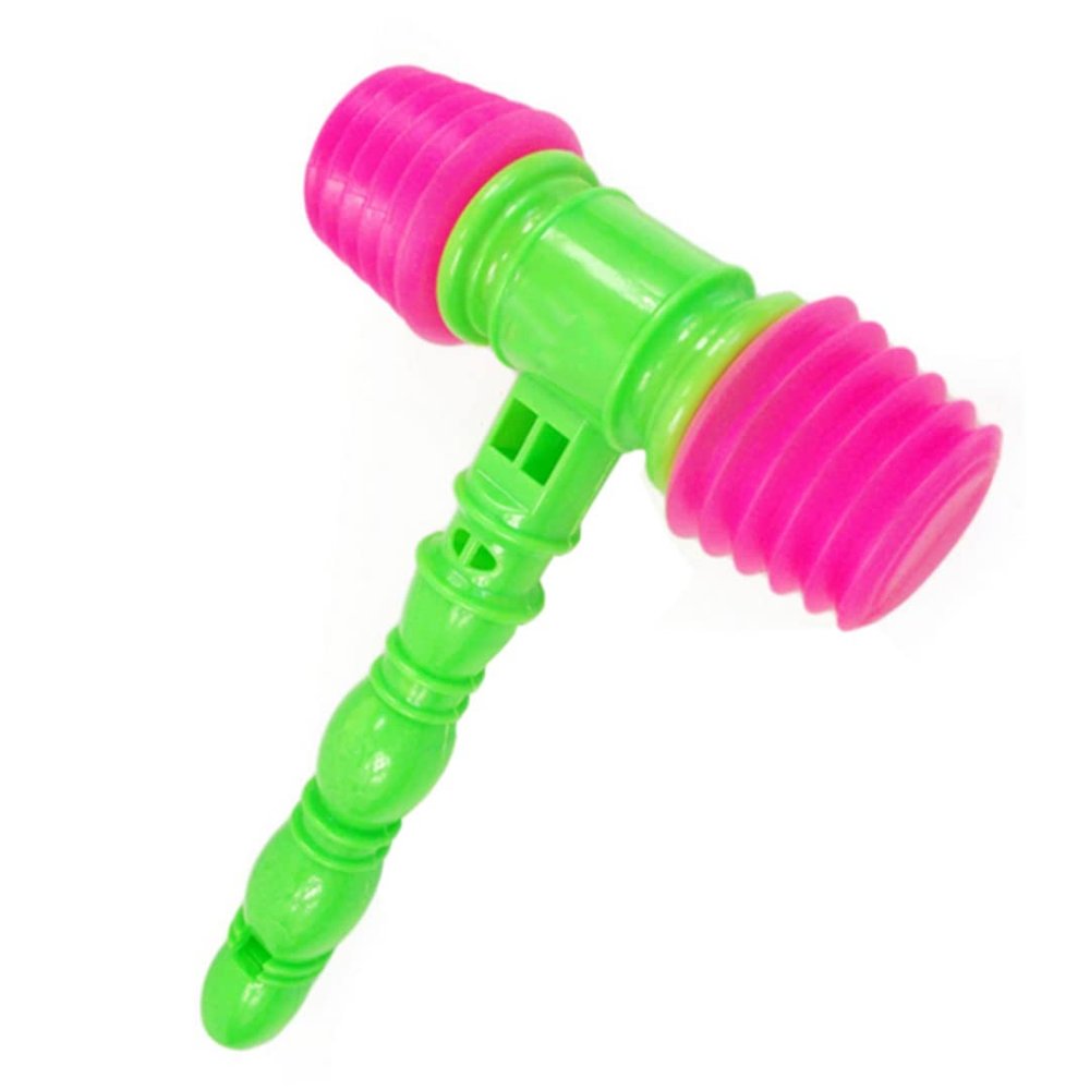 Pesoncarl Squeaky Hammer Toy Plastic Percussion Sounding Hammer Funny Squeaky Toys for Kids Random Color, Hammering Nailing Toys