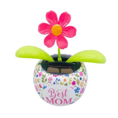 Solar Powered Dancing Flower Toy, Solar Dancer Figure, Solar Swinging Flip Flap Flower Animated Bobblehead Dancer Toy, Car Windowsill Decoration Desktop Solar Dancing Ornament Sun Catcher