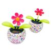 Solar Powered Dancing Flower Toy, Solar Dancer Figure, Solar Swinging Flip Flap Flower Animated Bobblehead Dancer Toy, Car Windowsill Decoration Desktop Solar Dancing Ornament Sun Catcher view 2
