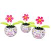 Solar Powered Dancing Flower Toy, Solar Dancer Figure, Solar Swinging Flip Flap Flower Animated Bobblehead Dancer Toy, Car Windowsill Decoration Desktop Solar Dancing Ornament Sun Catcher view 3