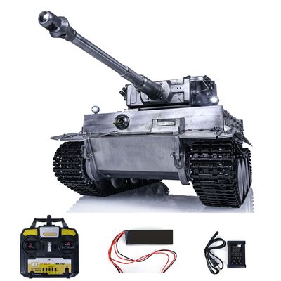 wheelfun 1/16 Scale Mato RC Tank 100% Metal German Tiger I BB Shooting RTR Tank 1220 360 Rotating Turret for Adult Hobby, TH00641-AMZUS2-S