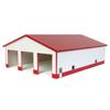 1/64 White & Red 3 Door 60ft x 80ft Wooden Implement or Shop Building STA-211 view 1