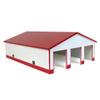 1/64 White & Red 3 Door 60ft x 80ft Wooden Implement or Shop Building STA-211 view 2