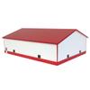 1/64 White & Red 3 Door 60ft x 80ft Wooden Implement or Shop Building STA-211 view 3