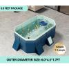Foldable Non-Inflatable Outdoor Swimming Pool for Kids and Adults - Hard Plastic Shell, Kid Pool for Backyard Dog Pools(Size:6.0 * 4.5 * 1.7FT) view 2