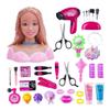 Domiuie 34PCS Children Styling Head Doll with Hair Dryer Accessories, Deluxe Makeup Pretend Playset Styling Head Doll Hairstyle Toy, Christmas Birthday Gifts for Girls, ML1831LX81379BD view 1